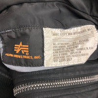 ALPHA INDUSTIRES アルファインダストリーズ  TA0112-001 前後ワッペン MA-1 フライトジャケット ブラックxボルドー sizeXL 瑞穂店