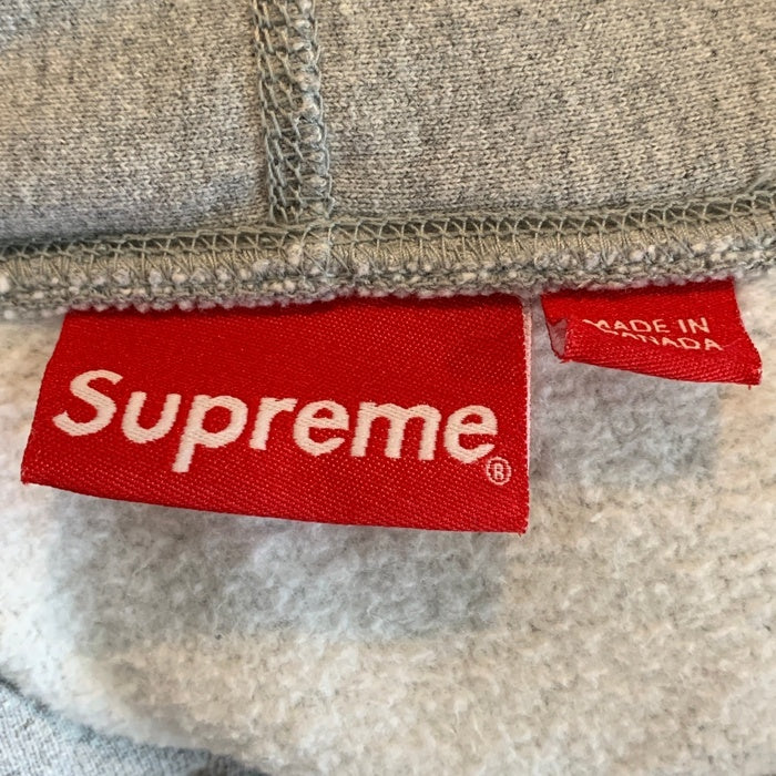 SUPREME シュプリーム 19AW Bandana Box Logo Hooded Sweatshirt バンダナボックスロゴ スウェットパーカー グレー Size L 福生店