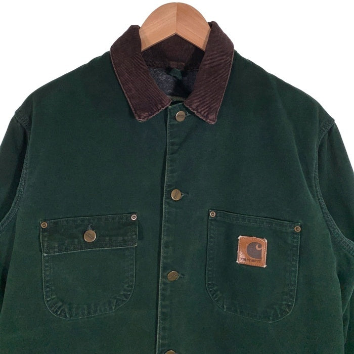 00's CARHARTT カーハート Duck Michigan Chore Coat 裏ブランケット ダック ミシガンチョアコート C02 SPC USA製 Size S 福生店