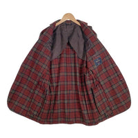Brooks Brothers ブルックスブラザーズ ウール チェック柄 2B テーラードジャケット レッド ネーム刺繡 Size 42R 福生店