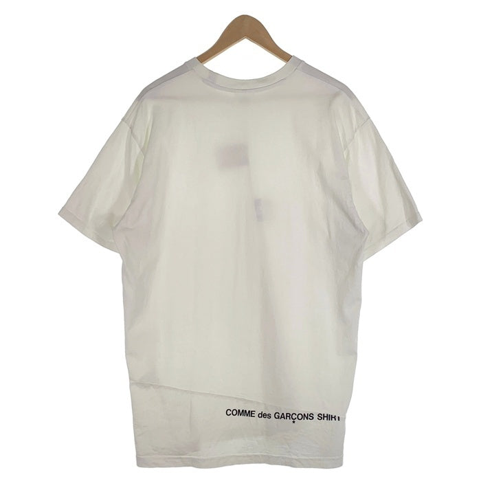 SUPREME シュプリーム 18AW COMME des GARCONS SHIRTS コムデギャルソンシャツ Split Box Logo Tee スプリットボックスロゴ Tシャツ ホワイト Size XL 福生店