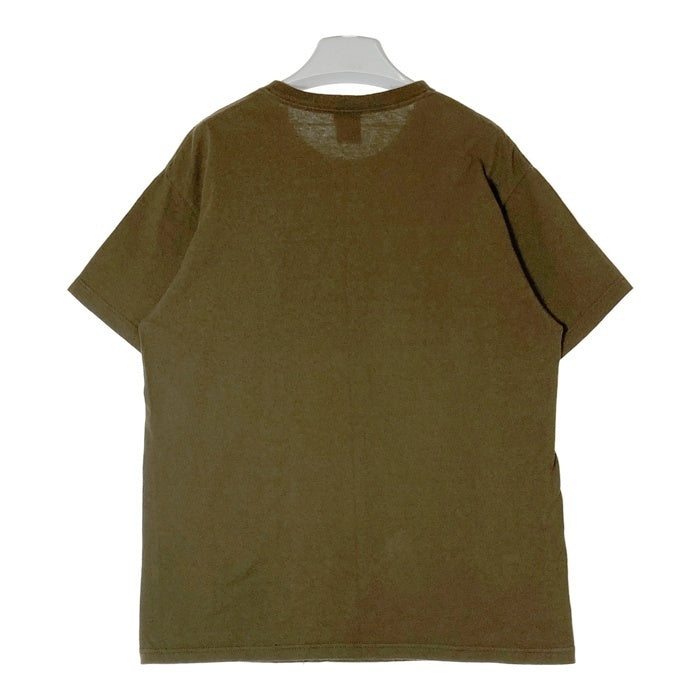 STUSSY ステューシー USA製 紺タグ グラデーション ショーンフォント Tシャツ カーキ sizeL 瑞穂店