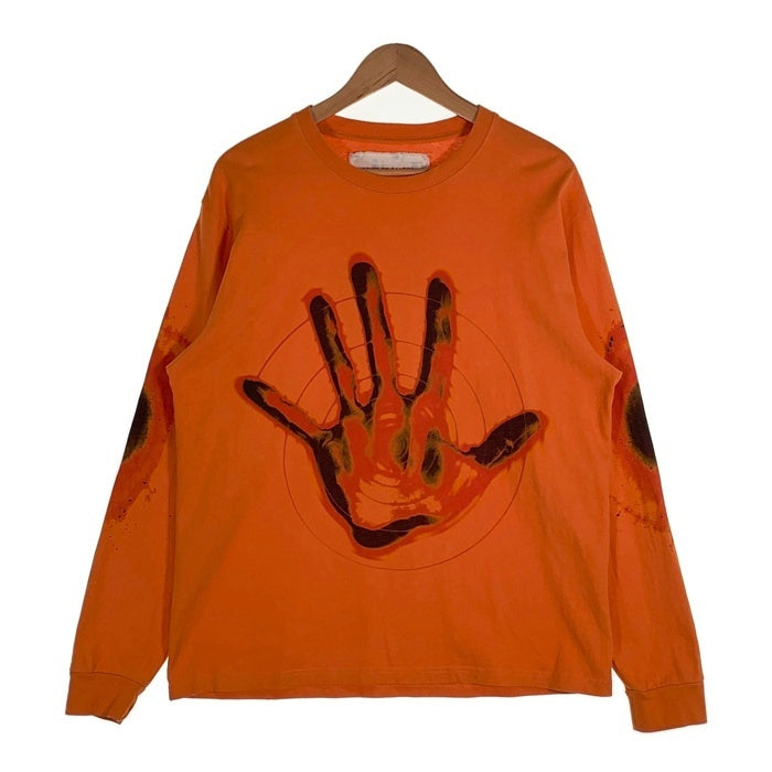 GENTLEFULLNESS ジェントルフルネス プリント ロングスリーブTシャツ オレンジ Size XL 福生店