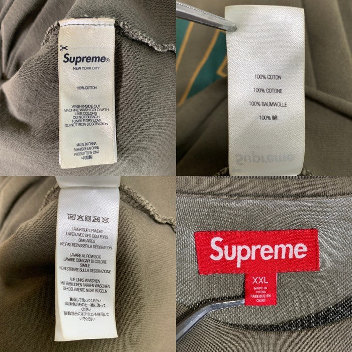 SUPREME シュプリーム 24SS Cracked Arc S/S Tee クラックドアーチロゴ ショートスリーブTシャツ プリント USED加工 オリーブ Size XXL 福生店