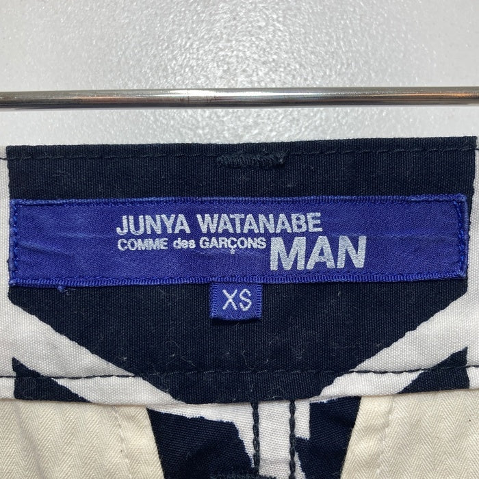 JUNYA WATANABE COMME des GARCONS MAN ジュンヤワタナベ コムデギャルソンマン WO-P007 15SS 幾何学柄 ハーフパンツ ダークネイビー size XS 瑞穂店