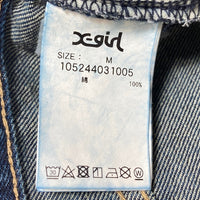 x-girl エックスガール LOW RISE DISTRESSED DENIM PANTS ローライズ ダメージ デニムパンツ インディゴ sizeM 瑞穂店