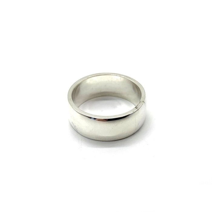 ノーブランド 8mm シルバー平打ちリング SILVER 925 Size 22号 福生店