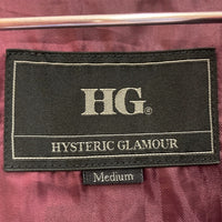 HYSTERIC GLAMOUR ヒステリックグラマー 4AB-1572 バック刺繍 ヒスガール ジップアップブルゾン ボルドー sizeM 瑞穂店