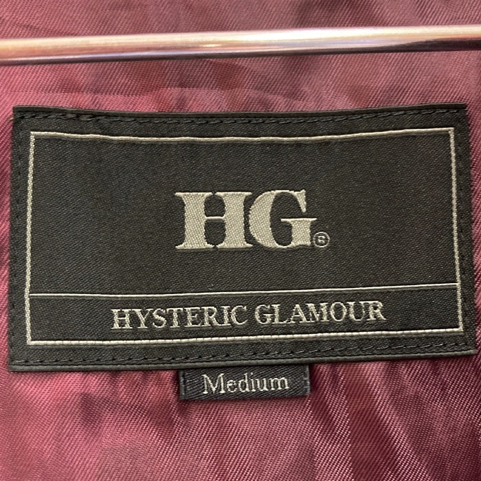 HYSTERIC GLAMOUR ヒステリックグラマー 4AB-1572 バック刺繍 ヒスガール ジップアップブルゾン ボルドー sizeM 瑞穂店
