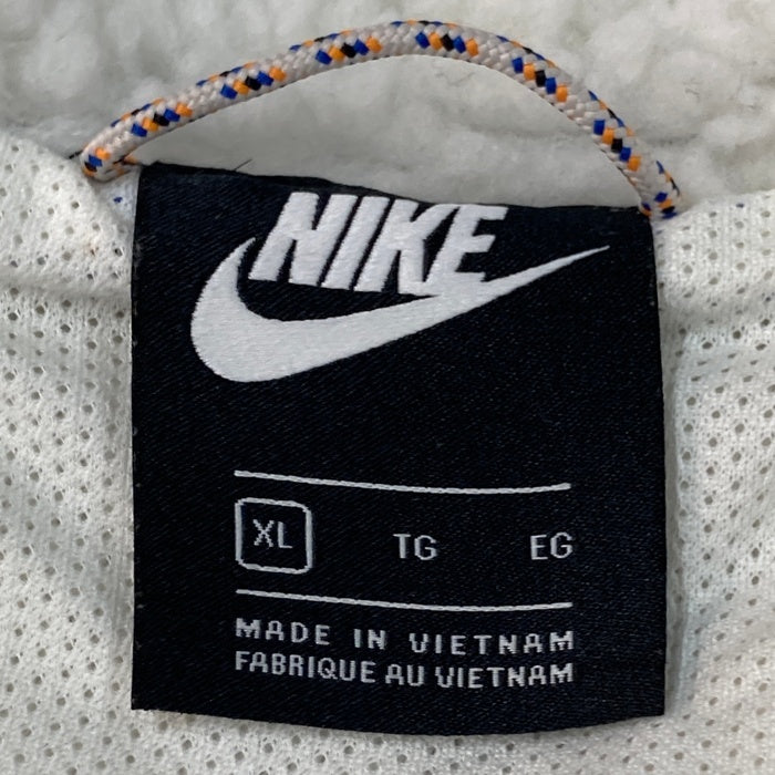 NIKE ナイキ ジップアップ フリースジャケット ホワイト ベージュ ブルー BV3722-133 Size XL 瑞穂店