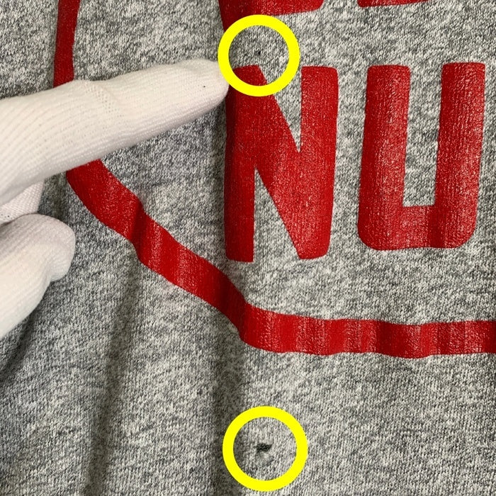80's Champion チャンピオン BEER NUTS プリント Tシャツ グレー 霜降り USA製 トリコプリント Size XL 福生店