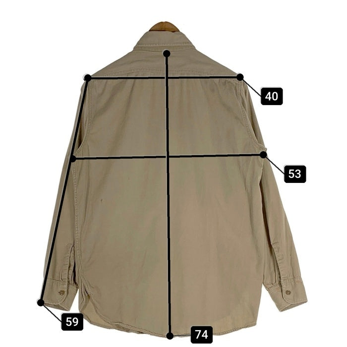 50’s HERCULES ヘラクレス マチ付き ワークシャツ カーキ Size M 相当 福生店