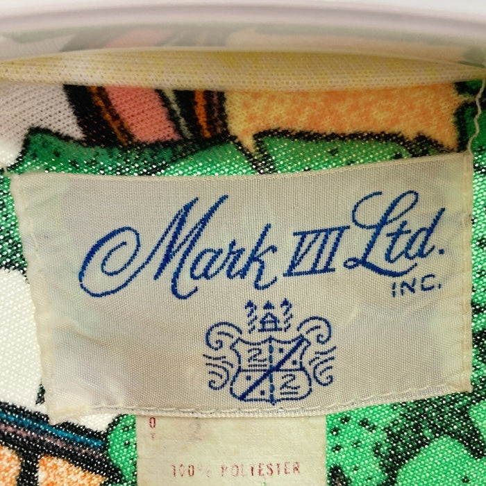 MARK Ⅶ ltd. 60s リゾート柄 ポリエステル アロハシャツ イエロー size12 瑞穂店