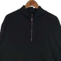agnes.b homme. アニエスベーオム ハーフジップ ハイネックカットソー コットン ブラック フランス製 Size 2 福生店