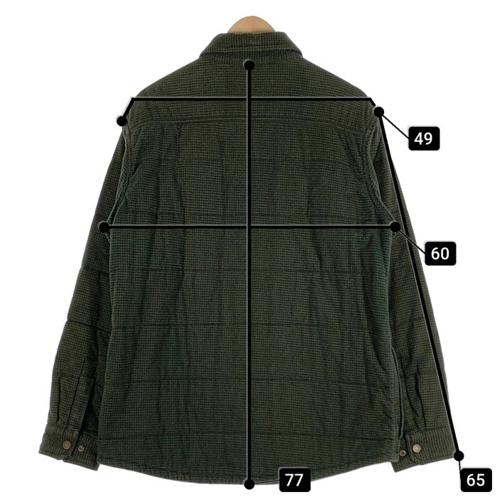 L.L.Bean エルエルビーン コットン 中綿 チェックシャツジャケット グリーン スナップボタン ID285281 Size M-R 福生店