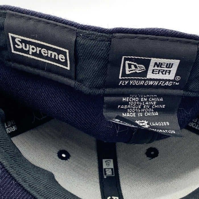 SUPREME シュプリーム 12SS New Era ニューエラ National Champion ボックスロゴ ベースボールキャップ ネイビー ウール Size 7 3/8 (58.7cm) 福生店