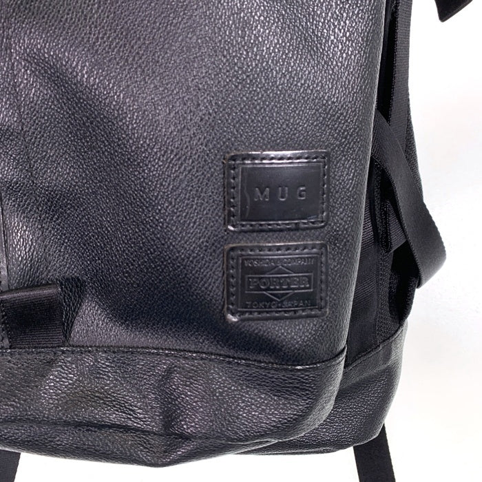 PORTER ポーター M.U.G ミノトールアーバンギア別注 PVCレザー バックパック リュック ブラック 福生店