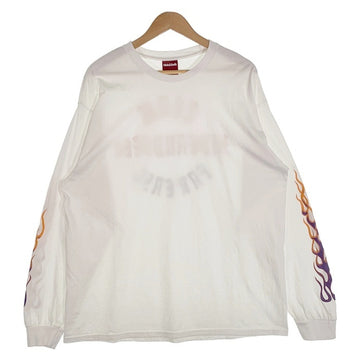 Hide and Seek ハイドアンドシーク 23AW FLAME L/S TEE フレイム プリント ロングスリーブTシャツ ホワイト Size XL 福生店