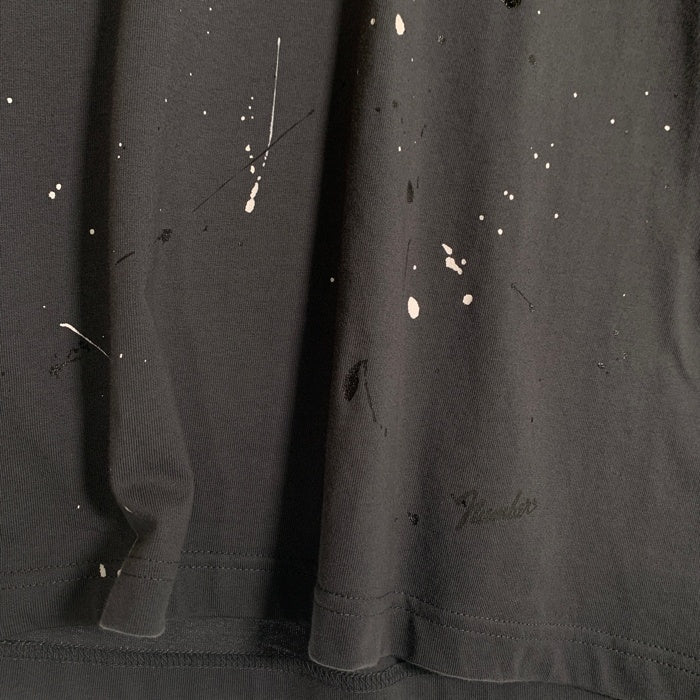 NUMBER (N)INE ナンバーナイン HAND PAINTED BASIC HEM PRINTED POCKET L/S T-SHIRT ハンドペイント ベーシックワンポイント ロゴプリント ポケット 長袖 Tシャツ ロンT チャコール Size L 福生店