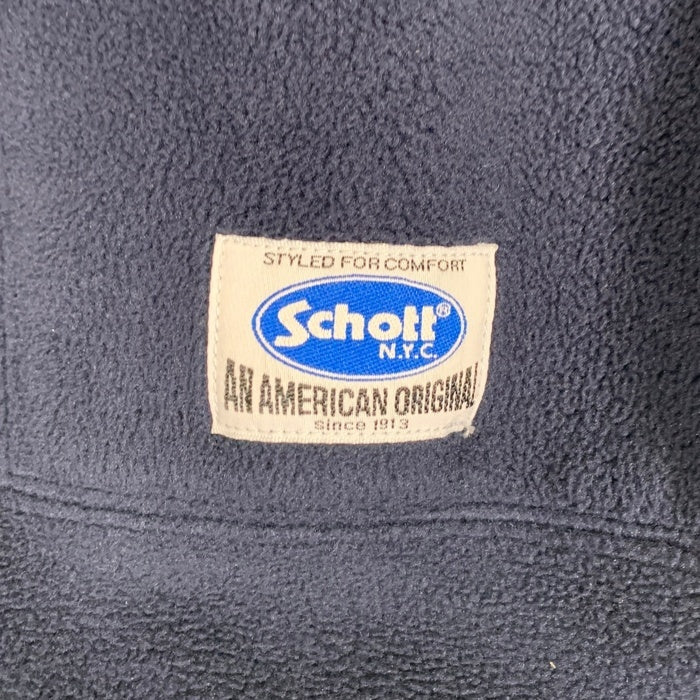 Schott ショット ジップアップ フリースジャケット ネイビー 782-2252030 Size M 福生店