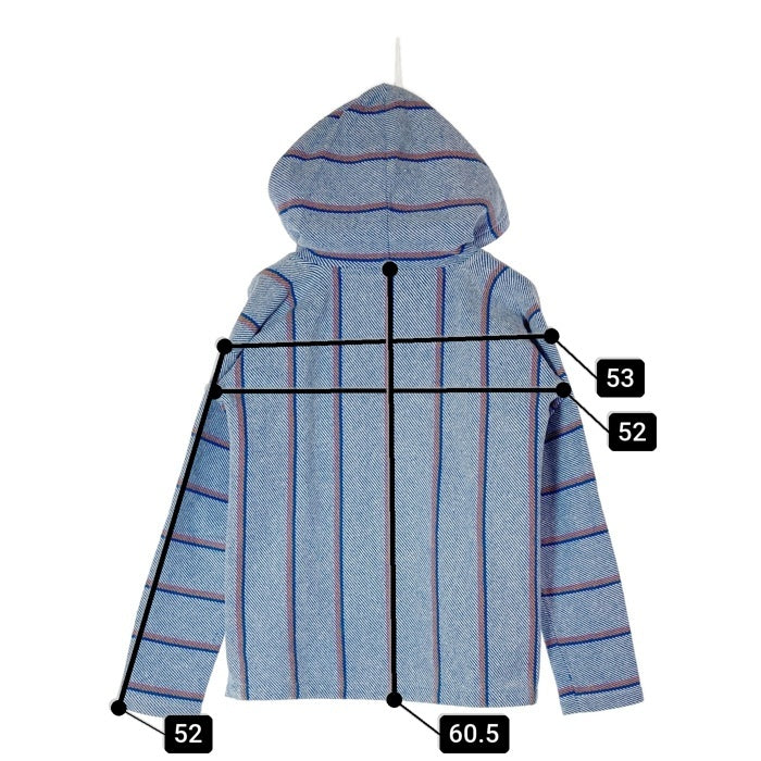 Stussy ステューシー メキシカンパーカー ストライプ ブルー×ホワイト sizeS 瑞穂店
