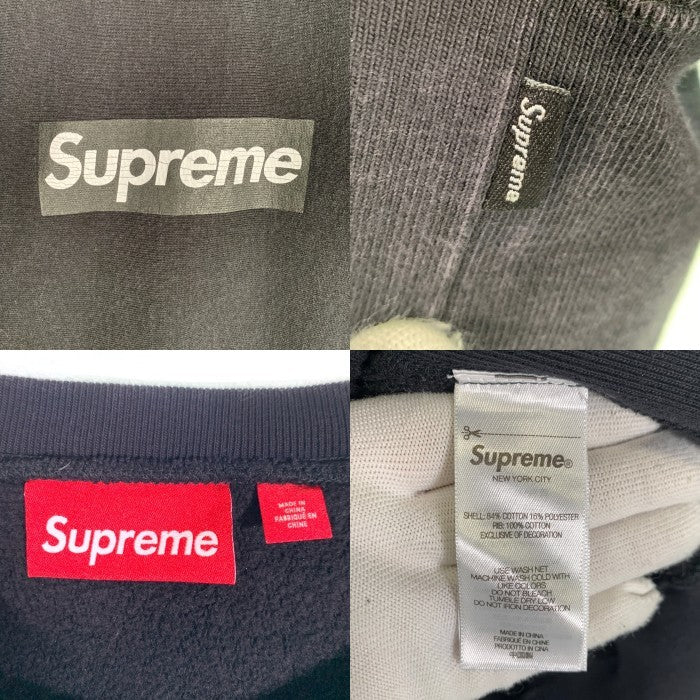 SUPREME シュプリーム 25SS Washed Box Logo Crewneck ウォッシュドボックスロゴクルーネックスウェットトレーナー ブラック Size XXL 福生店