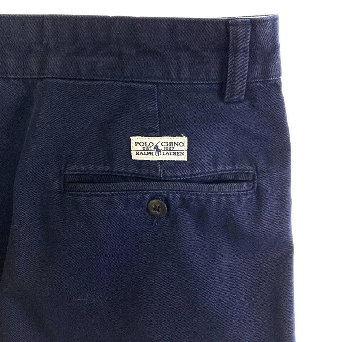 Polo Ralph Lauren ポロラルフローレン ドミニカ製 ポロチノ HAMMOND PANT ツータック チノパンツ ネイビー size- 瑞穂店