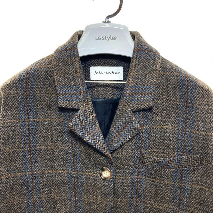 fall-in&co ハンドメイドウールツイードジャケット カーキ size- 瑞穂店