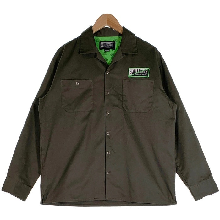 CHALLENGER チャレンジャー MAGIC NUMBER マジックナンバー TC WORK SHIRT 長袖 ワーク シャツ オリーブ Size M 福生店