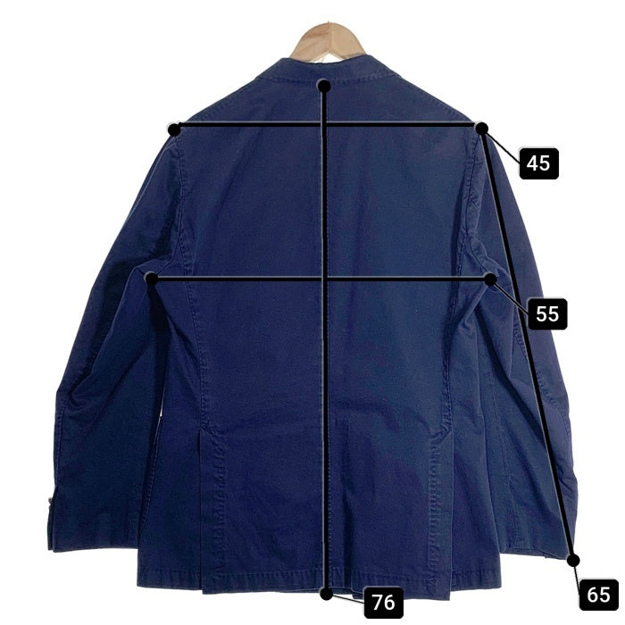 BOGLIOLI ボリオリ COAT コットン ダブルブレスレット ジャケット コート ネイビー メタルボタン イタリア製 Size 52 福生店