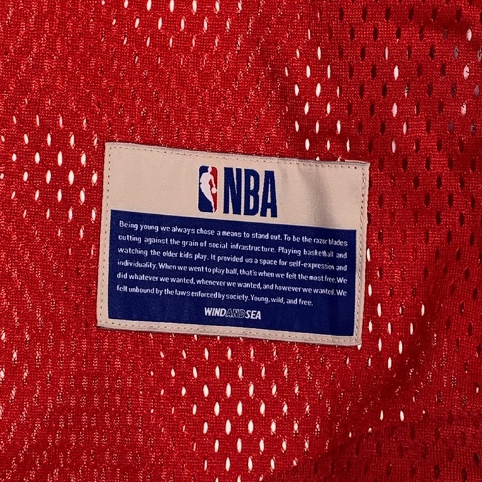 WIND AND SEA ウィンダンシー NBA CHICAGO BULLS シカゴブルズ Mesh Long Sleeve Top メッシュロングスリーブトップ レッド Size M 福生店