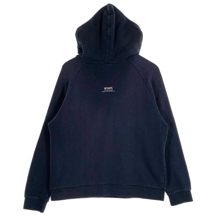 WTAPS ダブルタップス コットン プルオーバー フーディー パーカー ネイビー Size L 福生店