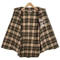 EXAMPLE エグザンプル EX CHECK BIG SILHOUETTE S/S SHIRTS 半袖 チェックシャツ ベージュ Size L 福生店