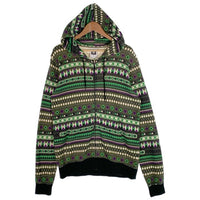 SWAGGER スワッガー 総柄 ジップアップ フーディー パーカー グリーン Size L 福生店