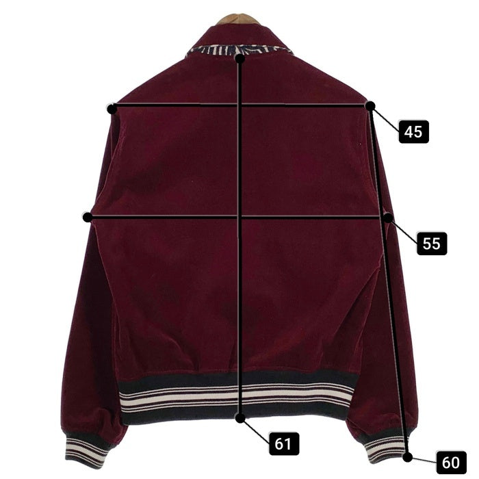 GROOVIN HIGH グルービンハイ コーデュロイ スタジャン ジャケット スナップボタン ボルドー Size M 福生店