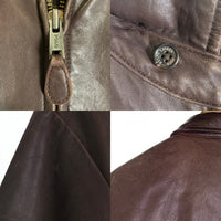 90's Polo by Ralph Lauren ポロバイラルフローレン Genuine Leather Jacket ラムレザー ジャケット ブラウン Size XL 福生店