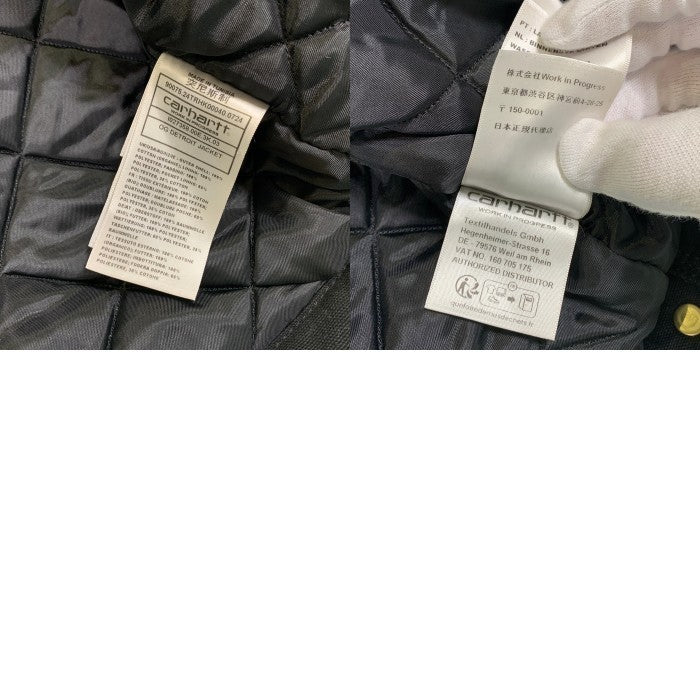 Carhartt WIP カーハートワークインプログレス OG DETROIT JACKET デトロイトジャケット ダック地 内キルティング ブラック 4 I027358.00E Size S 福生店