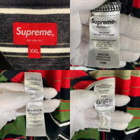 SUPREME シュプリーム 23SS Multi Stripe Polo マルチストライプ ポロシャツ 半袖 ブラック グリーン Size XXL 福生店