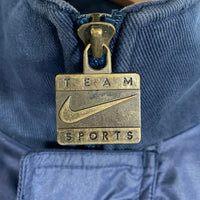 00's NIKE ナイキ TEAM SPORT ペン・ステート・ニタニー・ライオンズ 刺繡 ジップアップ ダウンジャケット ネイビー Size XL 福生店