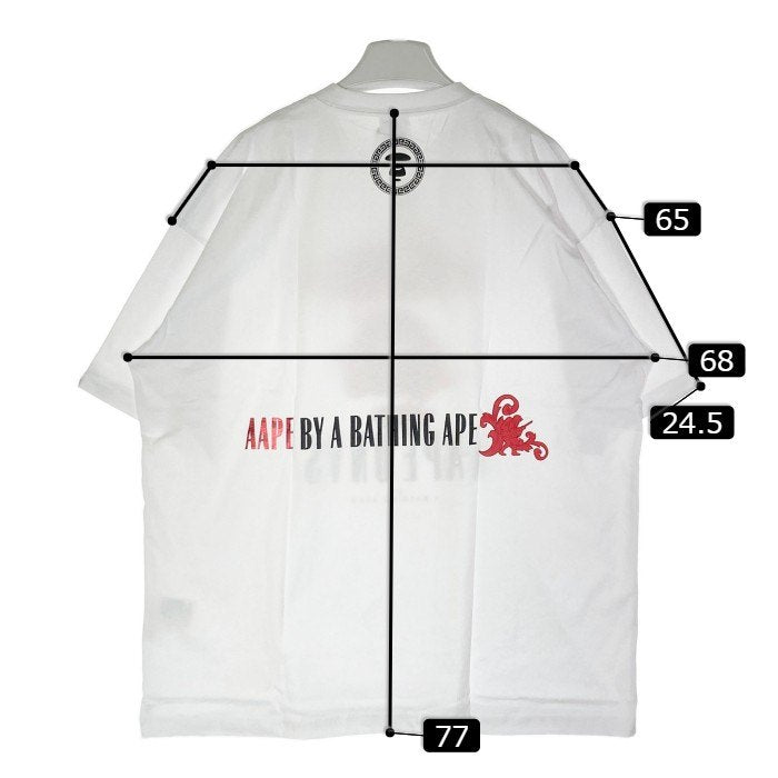aape BY A BATHING APE エーエーピーイー アベイシングエイプ プリントTシャツ  2024 福袋 ホワイト sizeXXL 瑞穂店
