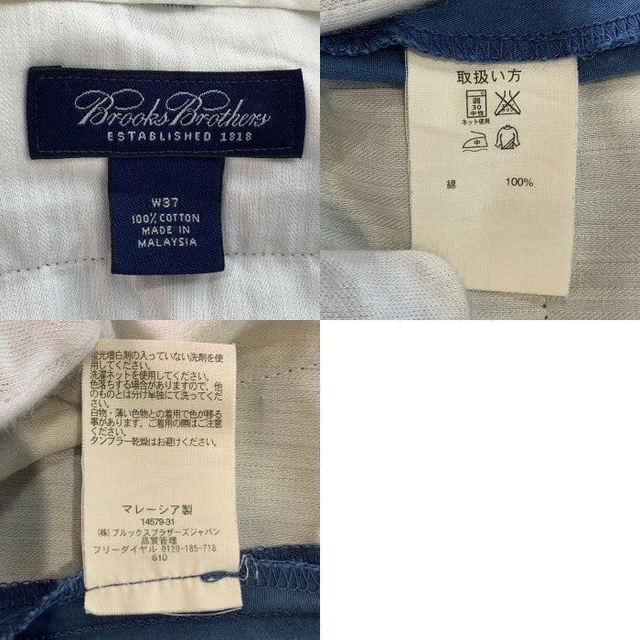 BROOKS BROTHERS ブルックスブラザーズ 2タック コットンスラックス ライトブルー Size 37 福生店