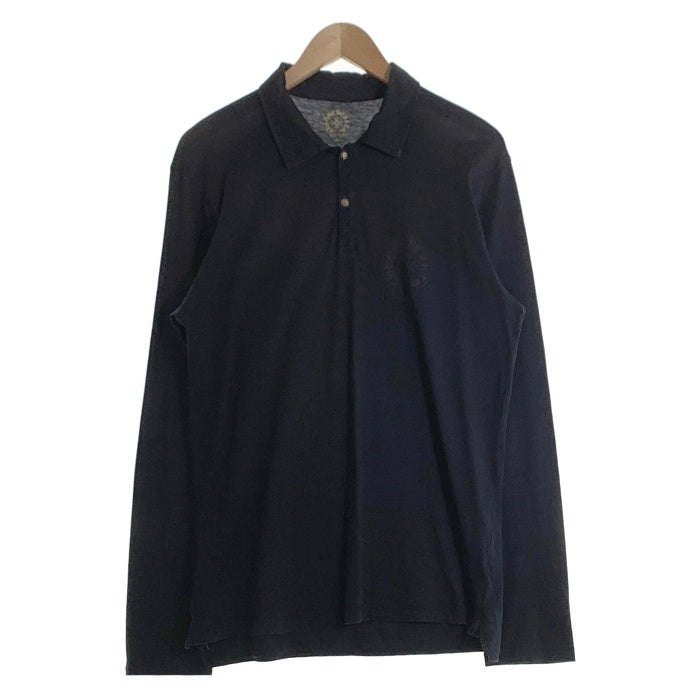 CHROME HEARTS クロムハーツ クロスボールボタン 長袖 ポロシャツ ブラック Size M 福生店