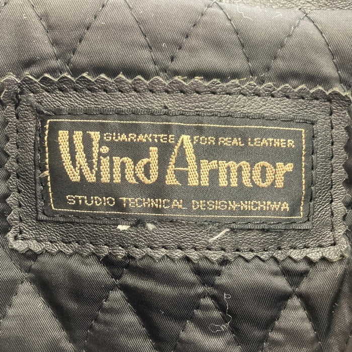 Wind Armor ウィンドアーマー レザージップアップジャケット ブラック size不明※サイズタグ欠損 瑞穂店