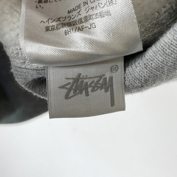 STUSSY ステューシー × Champion チャンピオン カレッジロゴ リバースウィーブ パーカー グレー sizeS ※前身頃お汚れ 瑞穂店