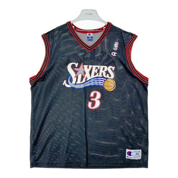 Champion チャンピオン 90s SIXERS IVERSON ユニフォーム ゲームシャツ ブラック sizeL 瑞穂店