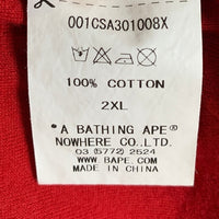 A BATHING APE アベイシングエイプ リバーシブル プリントTシャツ ネイビー レッド 001CSA301008X Size 2XL 福生店