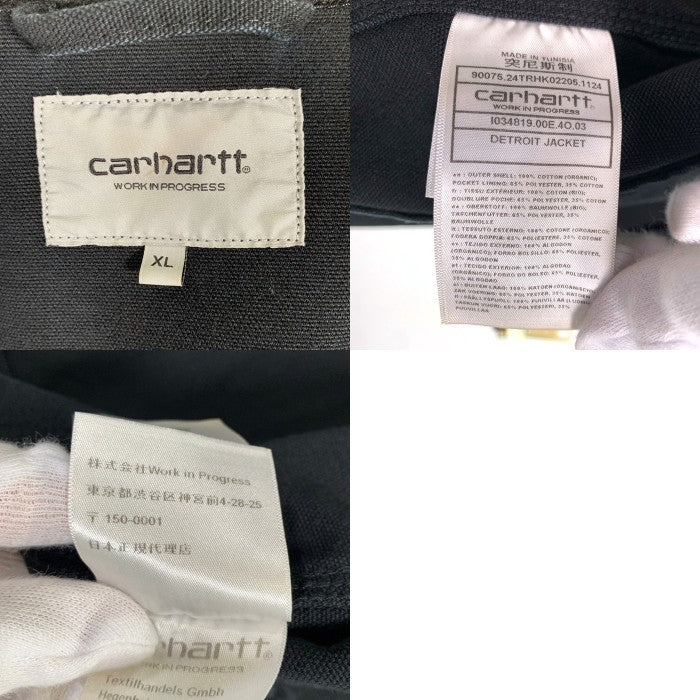 Carhartt WIP カーハートワークインプログレス DETROIT JACKET デトロイトジャケット ダック地 裏地なし ブラック I034819.00E Size XL 福生店