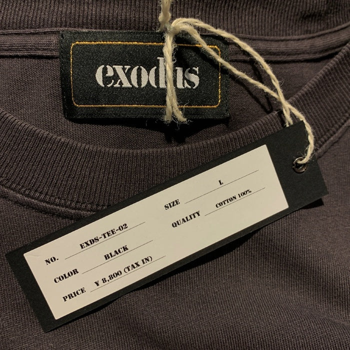 EXODUS エクソダス 酔生夢死 T-SHIRT プリントTシャツ ブラック EXDS-TEE-02 Size L 福生店