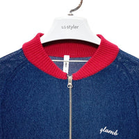 glamb グラム Austin knit jersey ニット トラックジャケット ネイビー GB15SM/KNT07 Size 3 瑞穂店