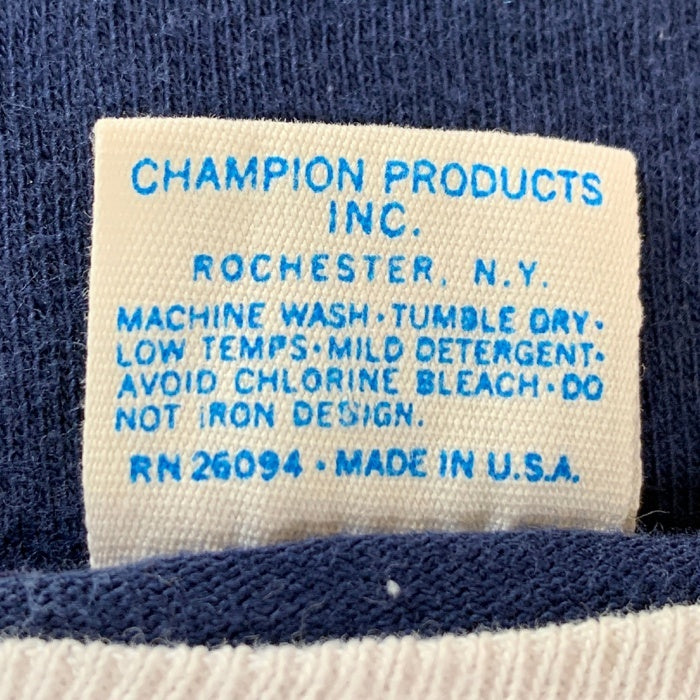 70's Champion チャンピオン SAN FRANCISCO CAN PLANT リンガーTシャツ ネイビー バータグ Size L 福生店